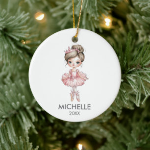  Personalized Christmas ballet Ballerina dancer    Ceramic Tree Decoration