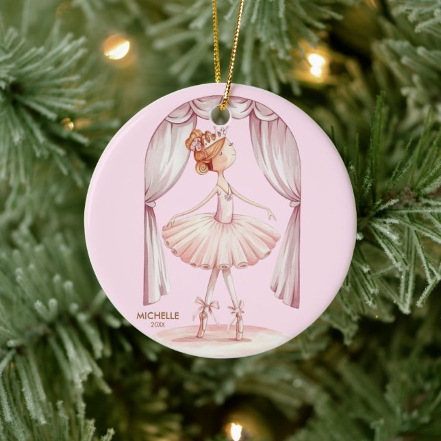  Personalized Christmas ballet Ballerina dancer    Ceramic Tree Decoration (Tree)