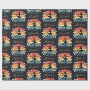 Personalized Christmas ballet Ballerina dancer     Wrapping Paper