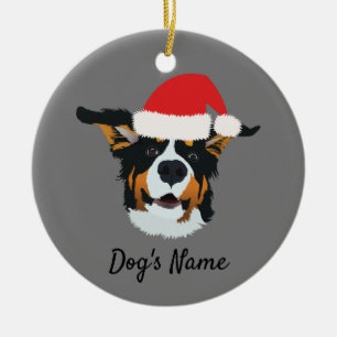 Personalized Christmas Bernese Mountain Dog Ceramic Tree Decoration