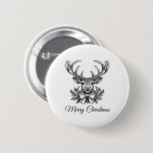 Personalized Christmas Button–Custom Seasonal Pin