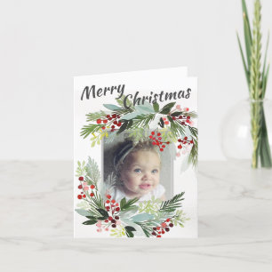Personalized Christmas Card - Winter Berries