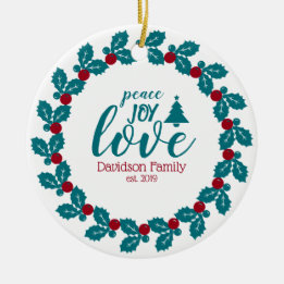 Personalized Christmas Ceramic Tree Decoration