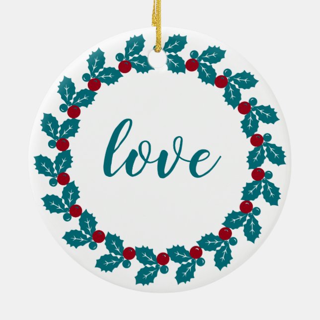 Personalized Christmas Ceramic Tree Decoration (Back)