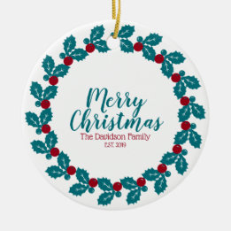 Personalized Christmas Ceramic Tree Decoration