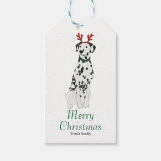 Personalized Christmas Dalmatian  Gift Tags