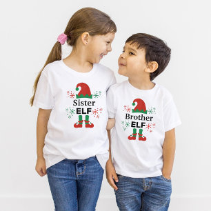 Personalized Christmas Elf Family Matching Girls' T-Shirt