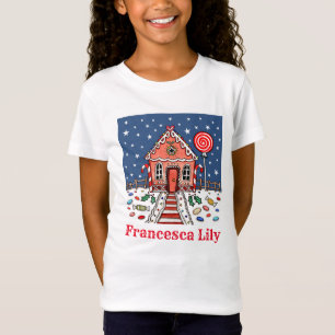 Personalized Christmas Gingerbread House T-Shirt