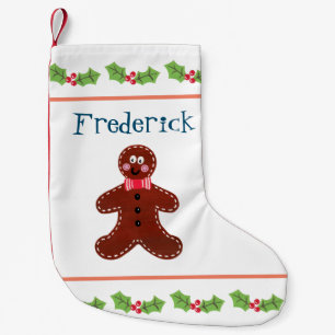 Personalized Christmas Gingerbread Man Small Christmas Stocking