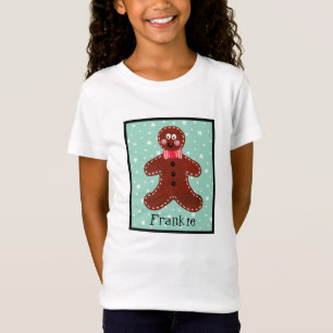 Personalized Christmas Gingerbread Man T-Shirt