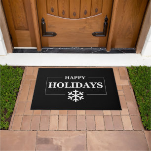 Personalized Christmas Happy Holiday Custom Gift  Doormat