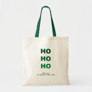 Personalized Christmas Ho Ho Ho Tote Bag