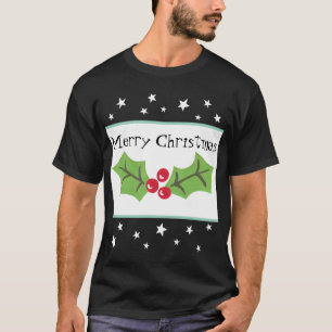 Personalized Christmas Holly & Berries T-Shirt