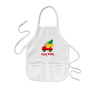 Personalized Christmas kitchen aprons for kids