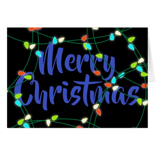 Personalized Christmas Lights Merry Christmas (Front Horizontal)