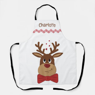 Personalized Christmas Love Reindeer Apron