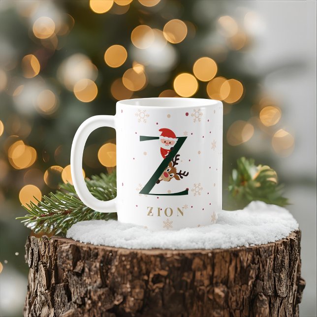 Personalized Christmas Monogram Z Mug (Creator Uploaded)