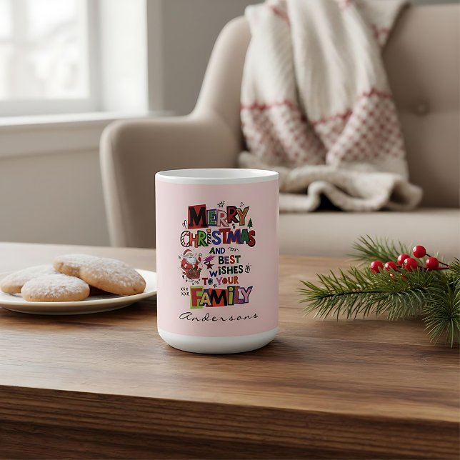 Personalized  christmas mugs red simple modern  (Creator Uploaded)