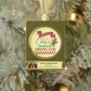 Personalized Christmas Ornament - Cookie Inspector