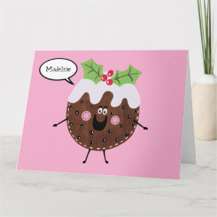 Personalized Christmas Pudding Card
