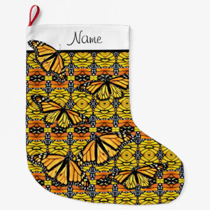 Personalized Christmas Stocking - Monarch Collage