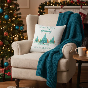 Personalized Christmas Throw Pillow