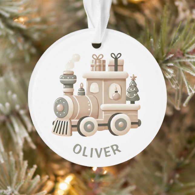 Personalized Christmas Train for Kids  Ornament (Tree)