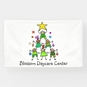Personalized Christmas Tree Kids Banner