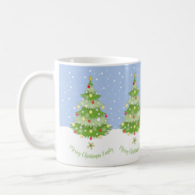 Personalized Christmas Tree Mug (Left)