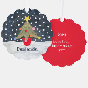 Personalized Christmas Tree Tree Decoration Card