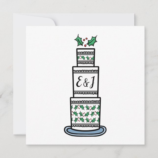 Personalized Christmas Wedding Invitation (Front)