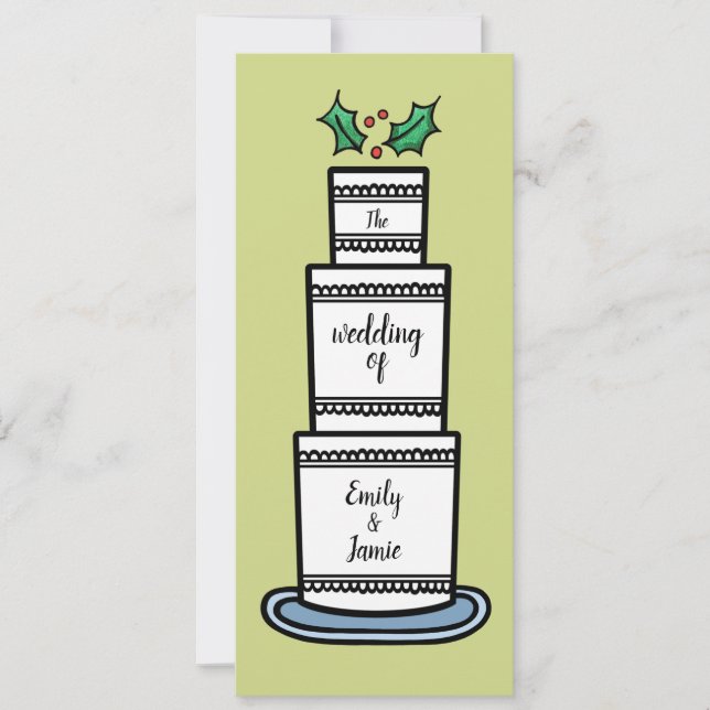 Personalized Christmas Wedding Invitation (Front)