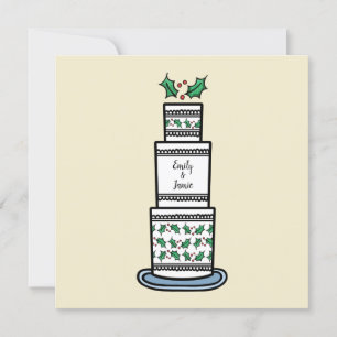 Personalized Christmas Wedding Invitation