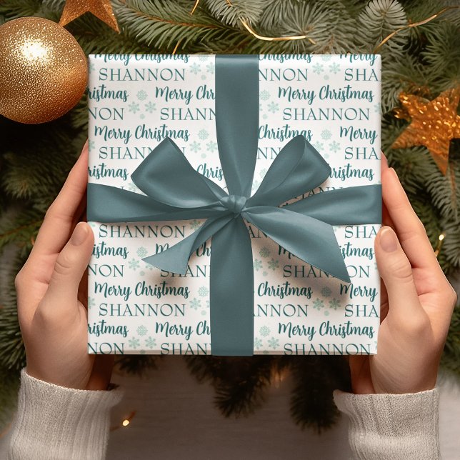 Personalized Christmas Wrapping Paper (Celebrate someone special this holiday with this personalized Christmas wrapping paper! )