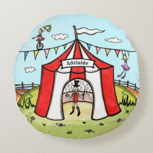 Personalized Circus Children's Throw Cushion