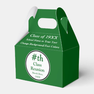 Personalized, Class Reunion Gift Bag Ideas, Green  Favour Box