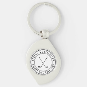 Personalized classic custom golf country club key ring