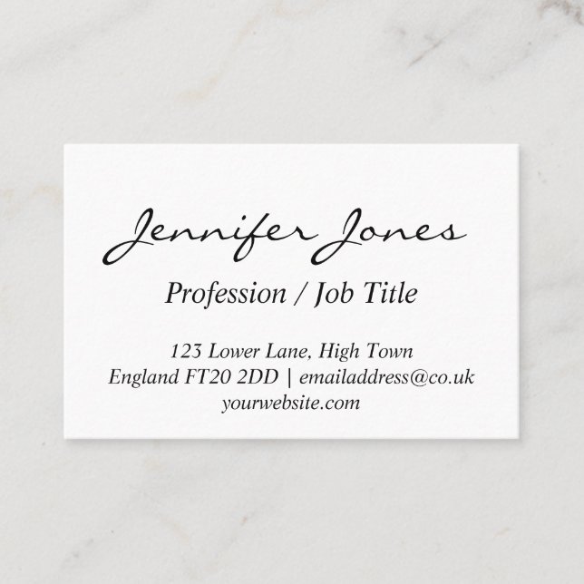 Personalized Classic Design Business Cards (Front)