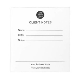 Personalized Client Notes Notepad