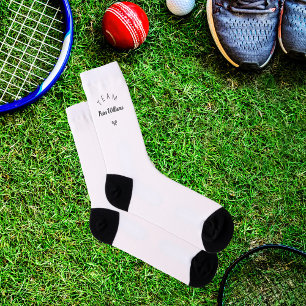 Personalized coach name elegant tennis club socks