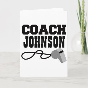 Personalized Coach Whistle T Shirt  Card