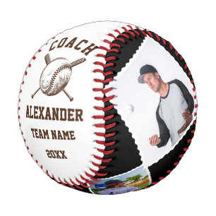 Personalized Coach With 4 photo & Team name Baseball