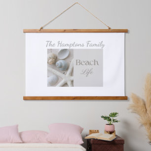 Personalized Coastal Seashell Gift for Beach House Hanging Tapestry