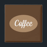 Personalized coffee in white Magnet<br><div class="desc">Personalized coffee in white.</div>