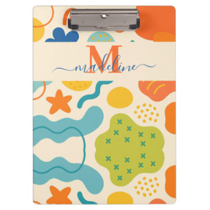 Personalized Color Splash Abstract Clipboard