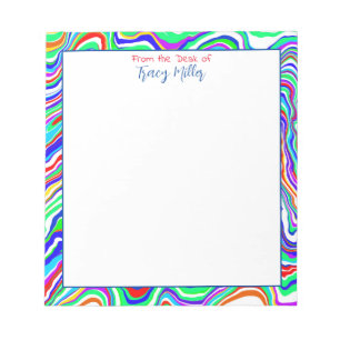 Personalized Colorful Abstract Border Notepad