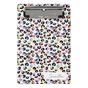 Personalized Colorful Animal Print Mini Clipboard