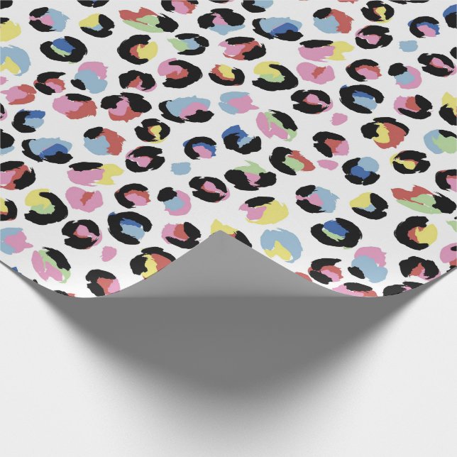 Personalized Colorful Animal Print Wrapping Paper (Corner)