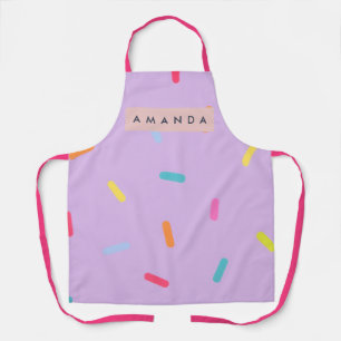 Personalized Colorful Candy Sprinkle Pattern Apron