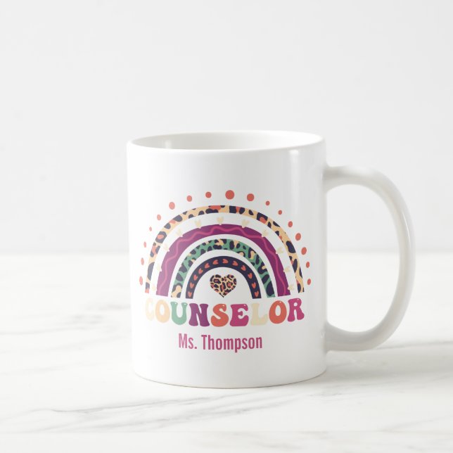 Personalized Colorful Counselor Coffee Mug (Right)